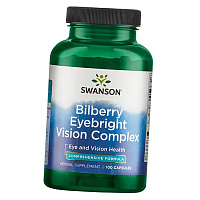 Комплекс черничной очанки для зрения, Bilberry Eyebright Vision Complex, Swanson