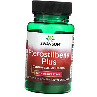 Птеростильбен с Ресвератролом, Pterostilbene Plus with Resveratrol, Swanson 