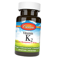 Витамин К2, Менахинон-7, Vitamin K2 MK-7 90, Carlson Labs