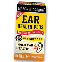 Витамины для здоровья ушей и слуха, Ear Health Plus, Mason Natural