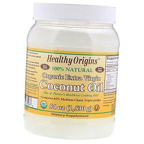 Органическое кокосовое масло холодного отжима, Organic Extra Virgin Coconut Oil, Healthy Origins