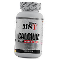 Кальций с Витаминами Д3 и К2, Calcium Citrate Vitamin D3 + K2 MK7, MST