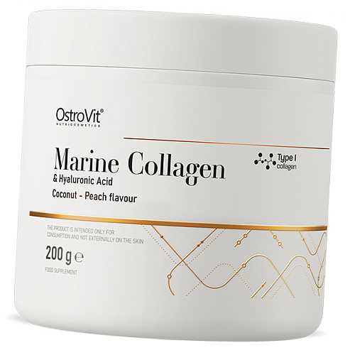 Marine Collagen + Hyaluronic Acid + Vitamin C (200г Кокос-персик)