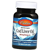 Жир из печени трески, Cod Liver Oil Minis, Carlson Labs