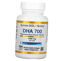 Докозагексаеновая Кислота, DHA 700 Fish Oil Pharmaceutical Grade, California Gold Nutrition