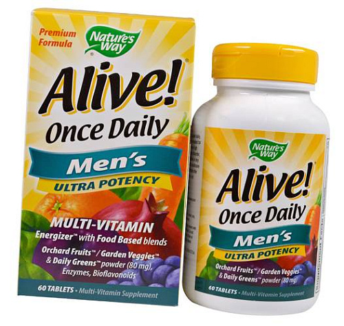 Вітаміни та мінерали Мультивітаміни для чоловіків Alive! Once Daily Men's Ultra Potency, Nature's Way 