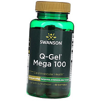 Коэнзим Q10 с Витамином Е, Q-Gel Mega 100, Swanson 