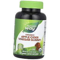 Яблочный уксус в жевательных конфетах, Organic Apple Cider Vinegar Gummies, Nature's Way