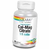 Кальций Магний, High Potency Cal-Mag Citrate, Solaray
