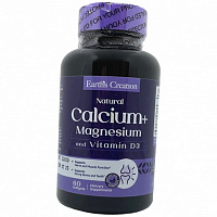 Кальций Магний Витамин Д3, Calcium Magnesium + Vitamin D3, Earth's Creation