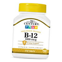 Витамин В12 с замедленным высвобождением, Vitamin B-12 1000, 21st Century