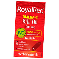 Быстроусвояемая Омега-3 с антиоксидантными свойствами, RoyalRed Omega-3 Krill Oil 1000, Webber Naturals
