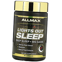 Крепкий ночной сон, Мелатонин, ГАМК и Корень валерианы, Lights Out Sleep, Allmax Nutrition