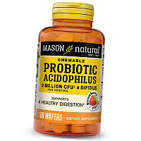 Пробиотик Ацидофилус, Chewable Probiotic Acidophilus With Bifidus 2 Billion, Mason Natural
