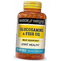 Глюкозамин и Рыбий Жир, Glucosamine & Fish Oil, Mason Natural