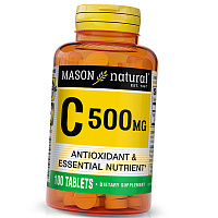 Витамин С таблетки, Vitamin C 500, Mason Natural