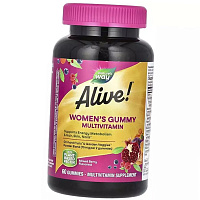 Жевательные Мультивитамины для женщин, Alive! Women's Gummy Multivitamin, Nature's Way
