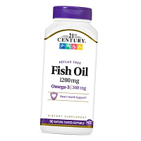 Рыбий жир, Омега 3 для сердца, Fish Oil 1200, 21st Century