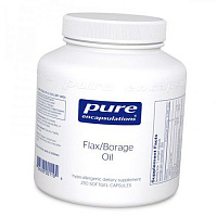Льняное масло и Масло огуречника, Flax-Borage Oil, Pure Encapsulations