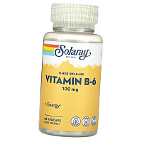Витамин В6, Пиридоксин гидрохлорид, Timed-Release Vitamin B-6 100, Solaray