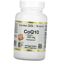 Коэнзим Q10, Убихинон класса USP, CoQ10 200, California Gold Nutrition 