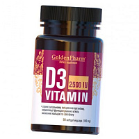 Витамин Д3, Vitamin D3 2500, Golden Pharm