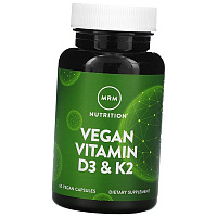 Веганские Витамины Д3 и К2, Vegan Vitamin D3 & K2, MRM