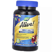 Витамины для мужчин 50 +, Alive! Men's 50+ Multivitamin Gummy, Nature's Way