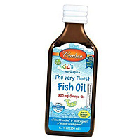 Рыбий жир для детей, The Very Finest Fish Oil for Kids, Carlson Labs