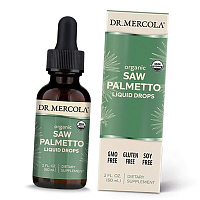 Со Пальметто, Органические жидкие капли, Organic Saw Palmetto Liquid Drops, Dr. Mercola