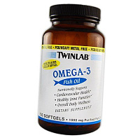 Рыбий жир, Омега 3, Omega-3 Fish Oil, Twinlab
