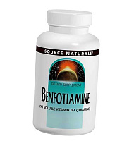 Бенфотиамин таблетки, Benfotiamine, Source Naturals