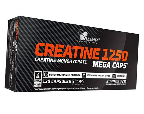 Креатин Моногидрат в капсулах, Creatine 1250 Mega Caps, Olimp Nutrition