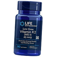 Витамин К2, Менахинон-7, Low Dose Vitamin K2, Life Extension