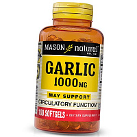 Чесночное масло в капсулах, Garlic Oil 1000, Mason Natural