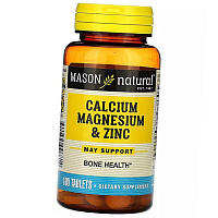 Кальций Магний Цинк, Calcium Magnesium & Zinc, Mason Natural