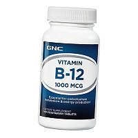 Витамин В12, Цианокобаламин, Vitamin B-12 1000 Tab, GNC