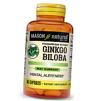 Экстракт Гинкго Билоба, Ginkgo Biloba 60, Mason Natural
