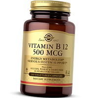 Витамин В12, Цианокобаламин, Vitamin B12 500 Caps, Solgar