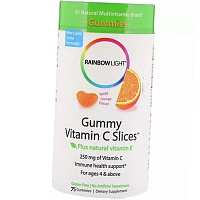 Витамин С для детей, Gummy Vitamin C Slices, Rainbow Light