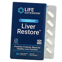 Смесь пробиотиков и пребиотиков для печени, Florassist Liver Restore, Life Extension