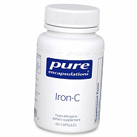 Железо с Витамином С, Iron-C, Pure Encapsulations