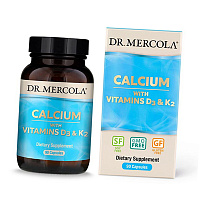 Кальций с Витаминами Д3 и К2, Calcium with Vitamins D3 & K2, Dr. Mercola