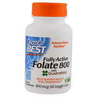 Фолат с кватрофоликом, Fully Active Folate 800, Doctor's Best