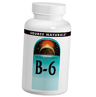 Витамин В6 (Пиридоксин), B-6, Source Naturals