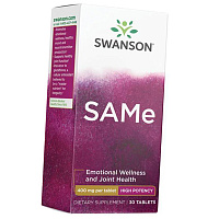 S-аденозил-L-метионин, SAMe High Potency 400, Swanson