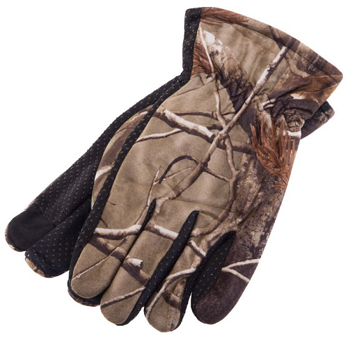 Перчатки для охоты и рыбалки с закрытыми пальцами BC-9235 (L Камуфляж Лес)