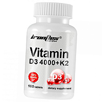 Витамин Д3 К2 таблетки, Vitamin D3 4000 + K2, Iron Flex