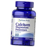 Кальций Магний Калий, Calcium Magnesium and Potassium, Puritan's Pride